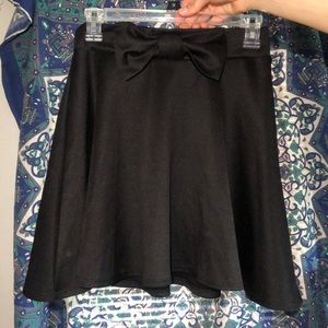 Black mini skirt